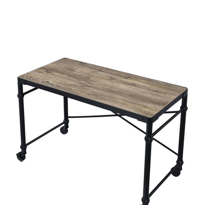 Oklarth Rustic Writing Desk black frame with oak tabletop by Unique Piece Furniture on Tampa Home & Garden Store