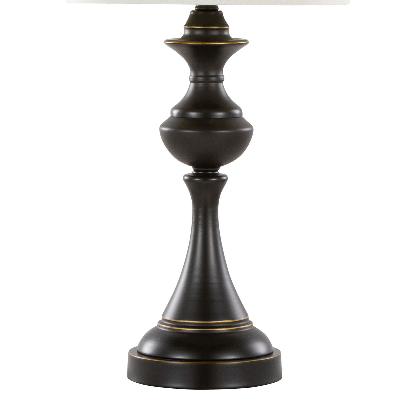 Montgomery table lamp dark bronze with gold trim set of 2 on Tampa Home & Garden Store