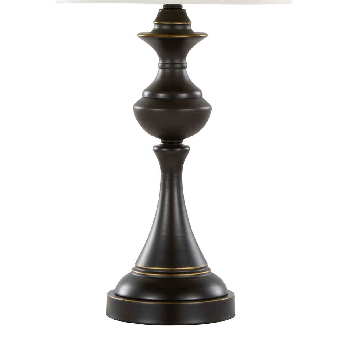 Montgomery table lamp dark bronze with gold trim set of 2 on Tampa Home & Garden Store