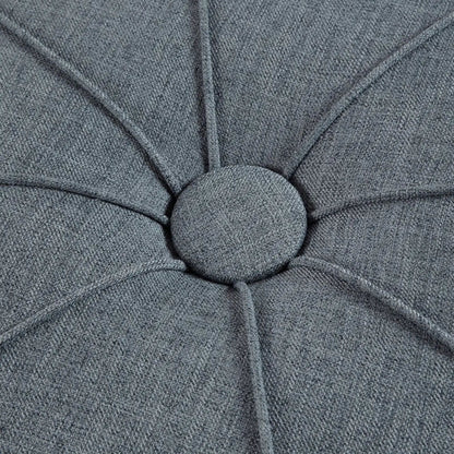 Modern Style Cocktail Ottoman with Tufted Center