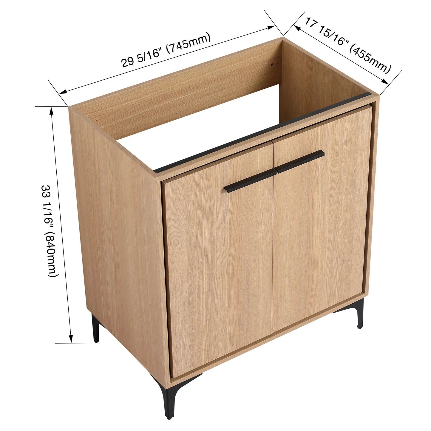 Modern Vanity Cabinet With Soft Closing Doors