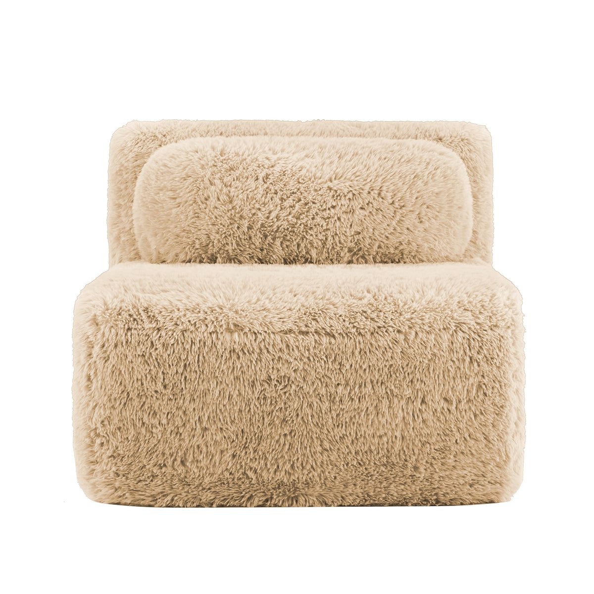 Aviana armless sofa plush fabric light khaki by HouseOfZazla on Tampa Home & Garden Store