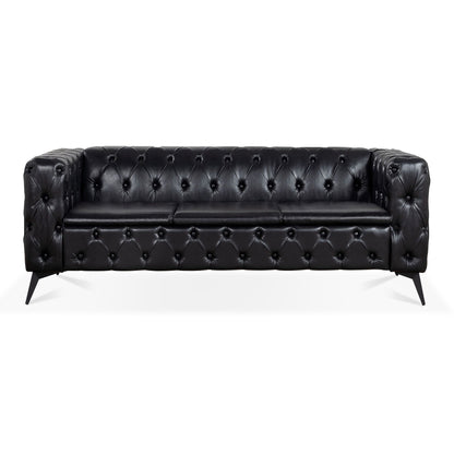 Modern 3 Seater Sofa with Square Arm and Cushion
