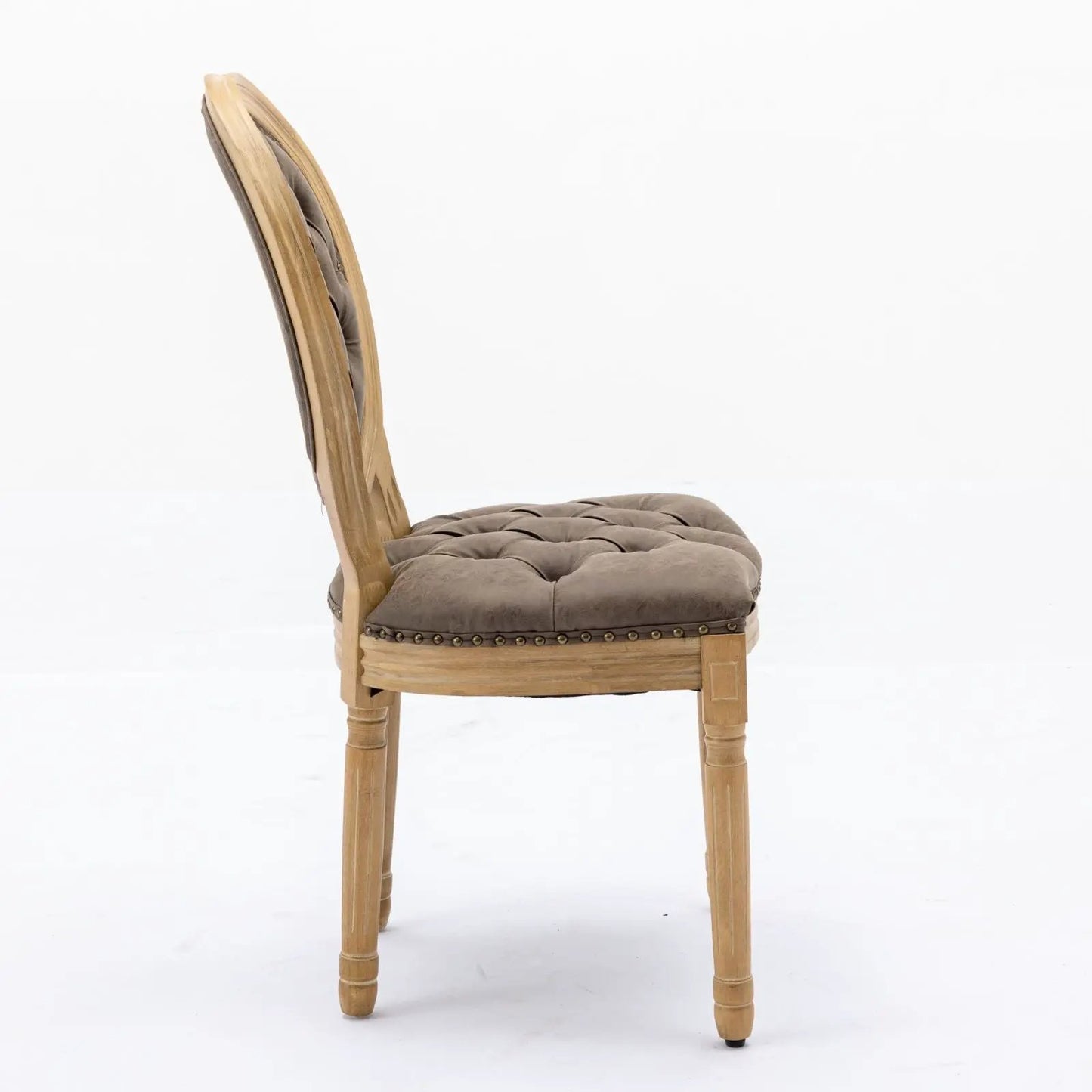 French Style Solid Wood Dining Chair Nailhead