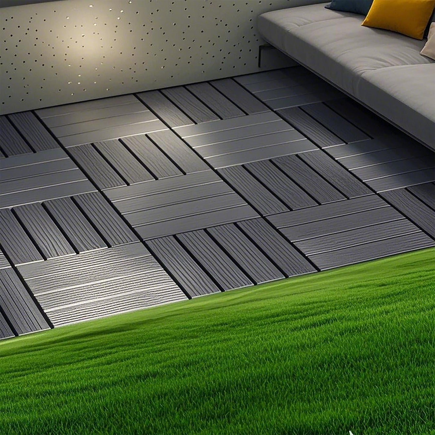Interlocking Wood Deck Tiles And Outdoor Patio