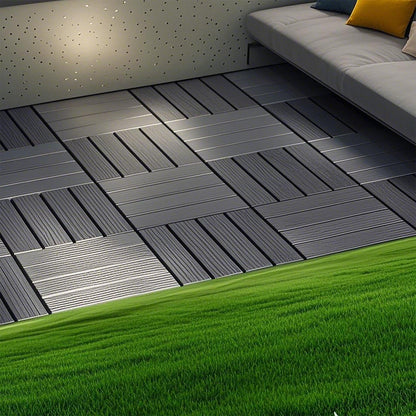 Interlocking Wood Deck Tiles And Outdoor Patio