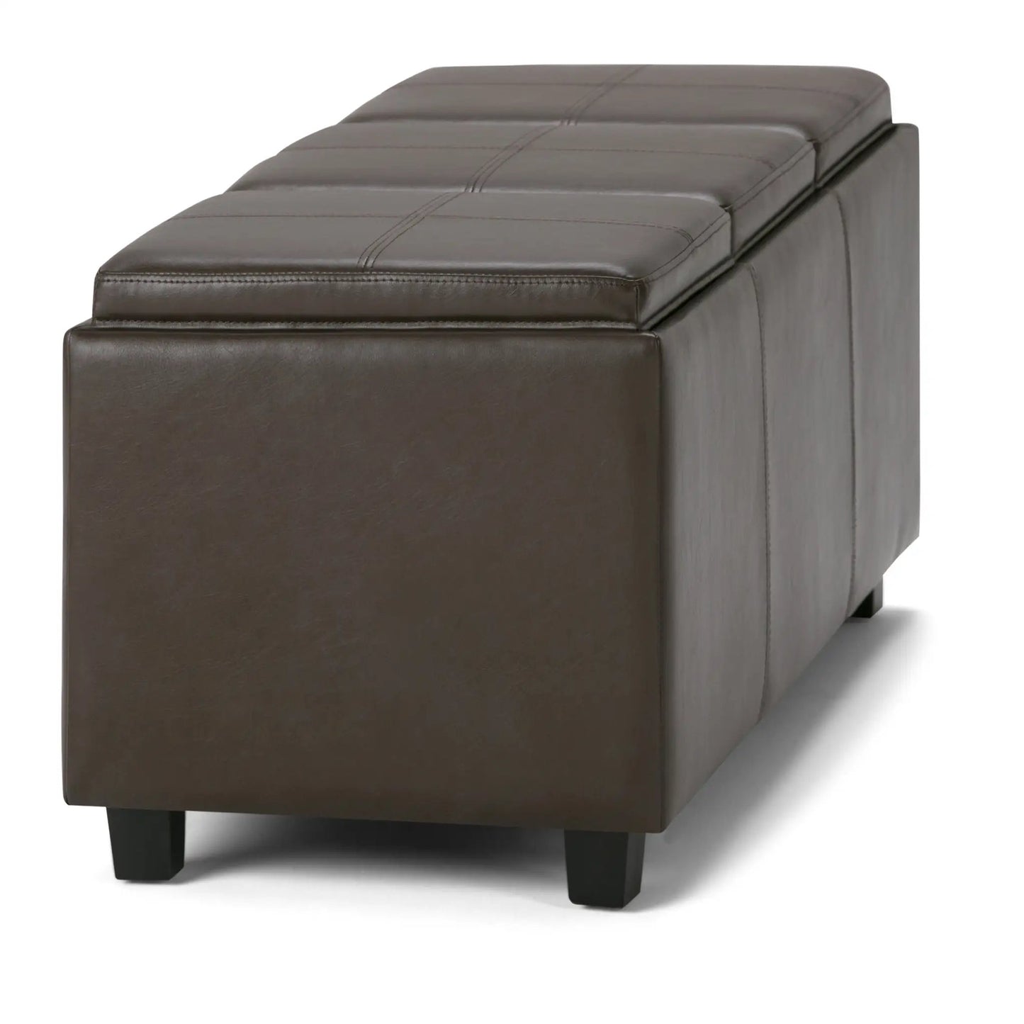 Avalon Upholstered Storage Ottoman With Trays