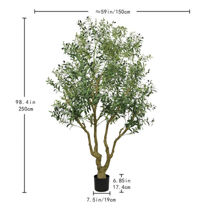 Artificial Olive Tree With A Wood Trunk Green