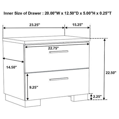 August Queen Panel Bedroom Set and LED Lights
