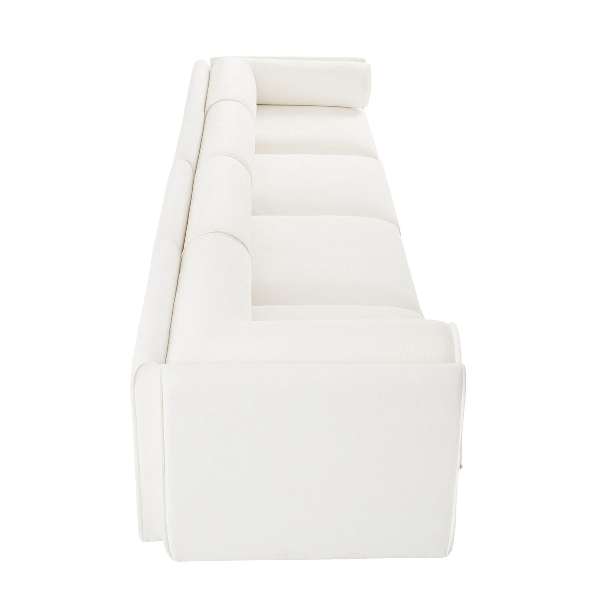 Modern Sofa with Storage and Cylindrical Backrest