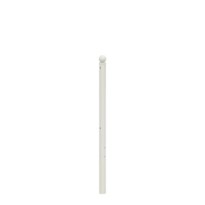 Queen size metal bed frame post with round ball finial in white, HouseOfZazla on Tampa Home & Garden Store