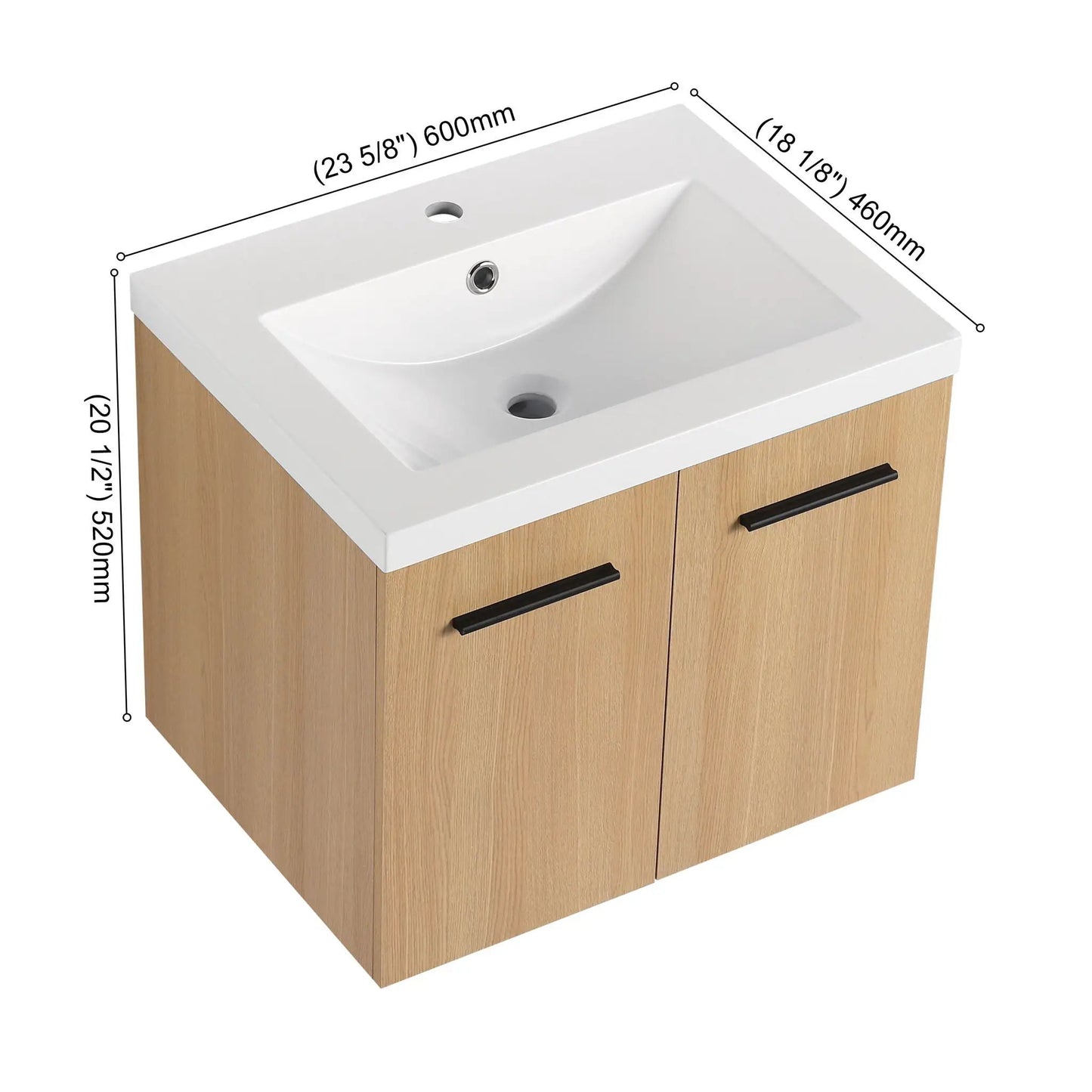 Floating Bathroom Vanity with Sink Wall Mounted