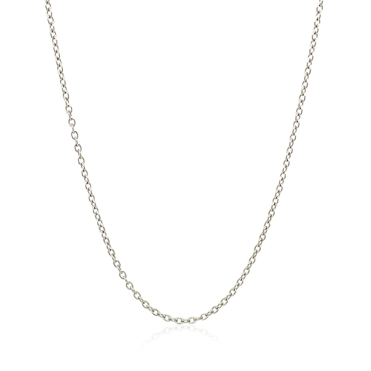 18k white gold round cable chain necklace 1.5mm by Bids.com on Tampa Home & Garden Store