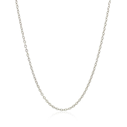 18k white gold round cable chain necklace 1.5mm by Bids.com on Tampa Home & Garden Store