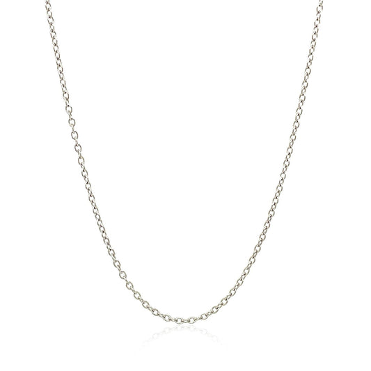 18k white gold round cable chain necklace 1.5mm by Bids.com on Tampa Home & Garden Store