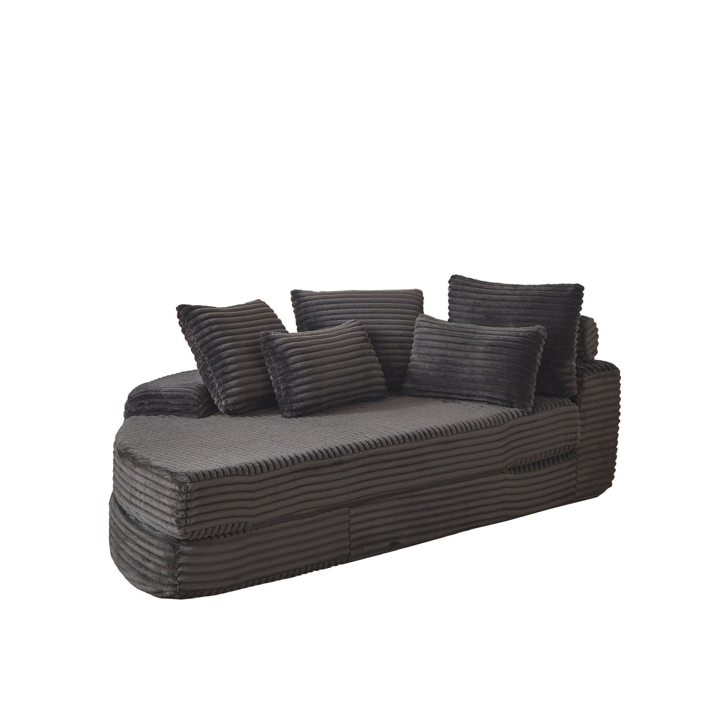 Semi Circular 2 in 1 Sofa Bed with Neck Pillow