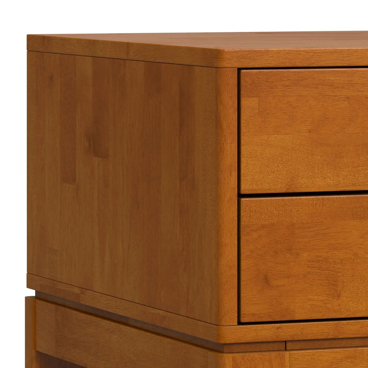 Harper Handcrafted End Table, honey-brown wood, two-drawer design on Tampa Home & Garden Store