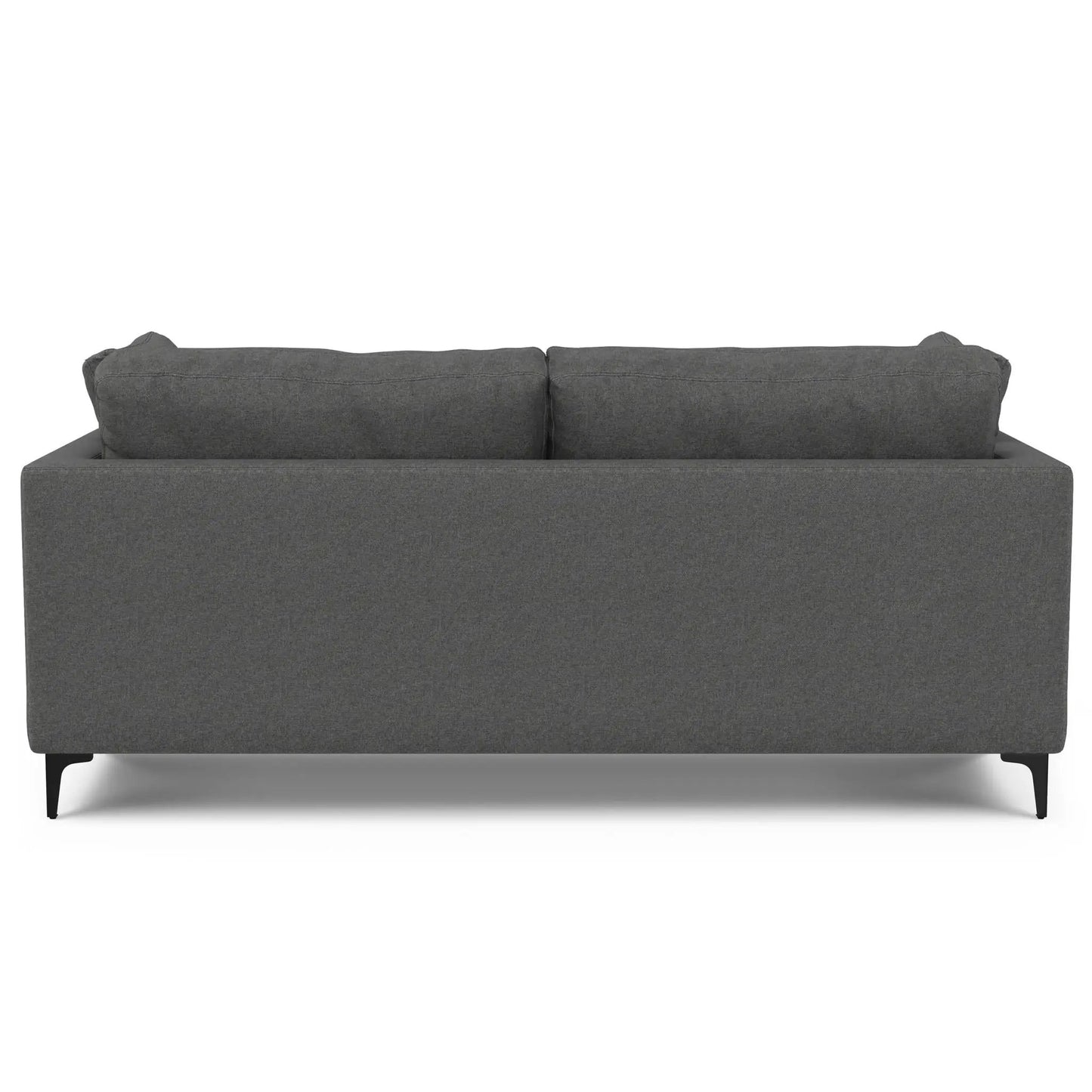 Ava Mid Century Sofa upholstered in dark gray fabric; stationary sofa by Unique Piece Furniture on Tampa Home & Garden Store