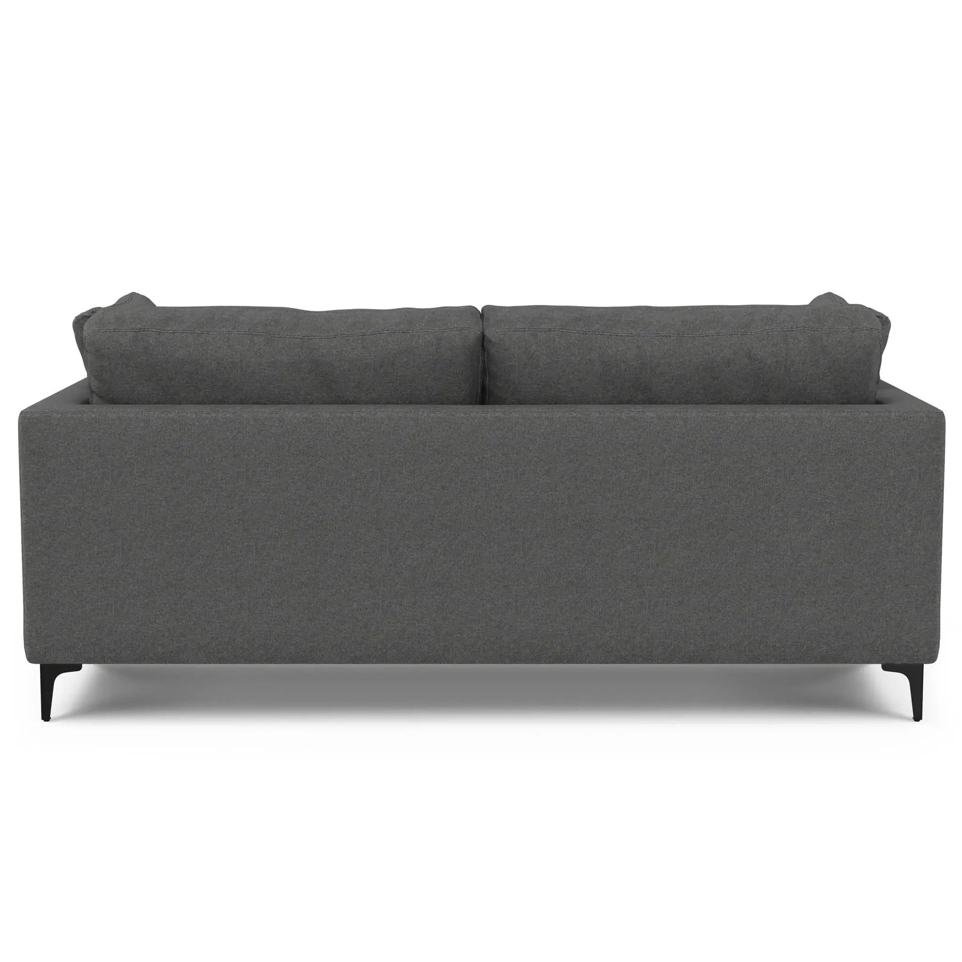 Ava Mid Century Sofa upholstered in dark gray fabric; stationary sofa by Unique Piece Furniture on Tampa Home & Garden Store