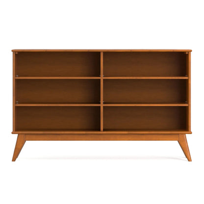 Draper Handcrafted Low Bookcase in Solid Wood