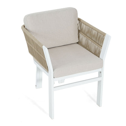 Durable Aluminum Outdoor Dining Chairs Set of Two