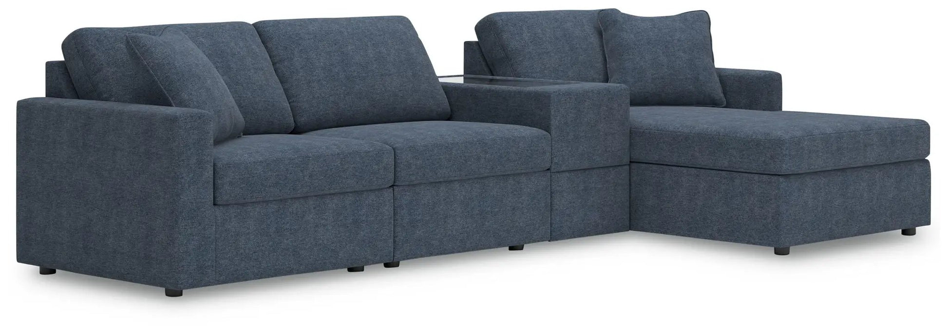 Modmax ink blue stationary sectional with chaise by Unique Piece Furniture on Tampa Home & Garden Store