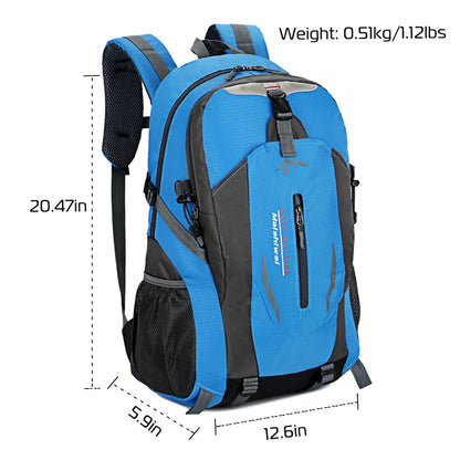 36L GemGear waterproof outdoor hiking backpack blue with gray panels on Tampa Home & Garden Store