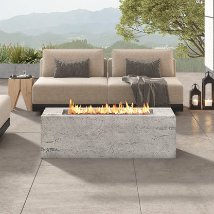Outdoor Rectangular Propane Fire Pit for Patios
