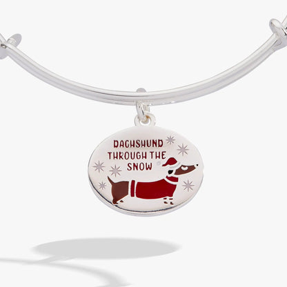 Dachshund Through the Snow Charm Bangle Gift