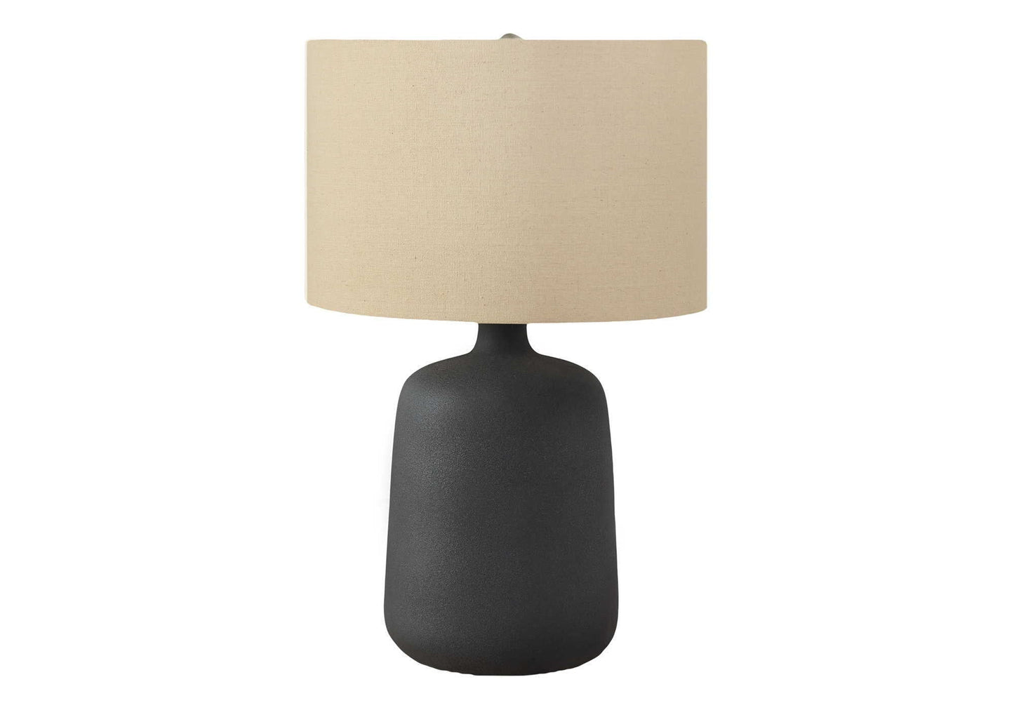 Table lamp contemporary black base with beige fabric shade HouseOfZazla on Tampa Home & Garden Store