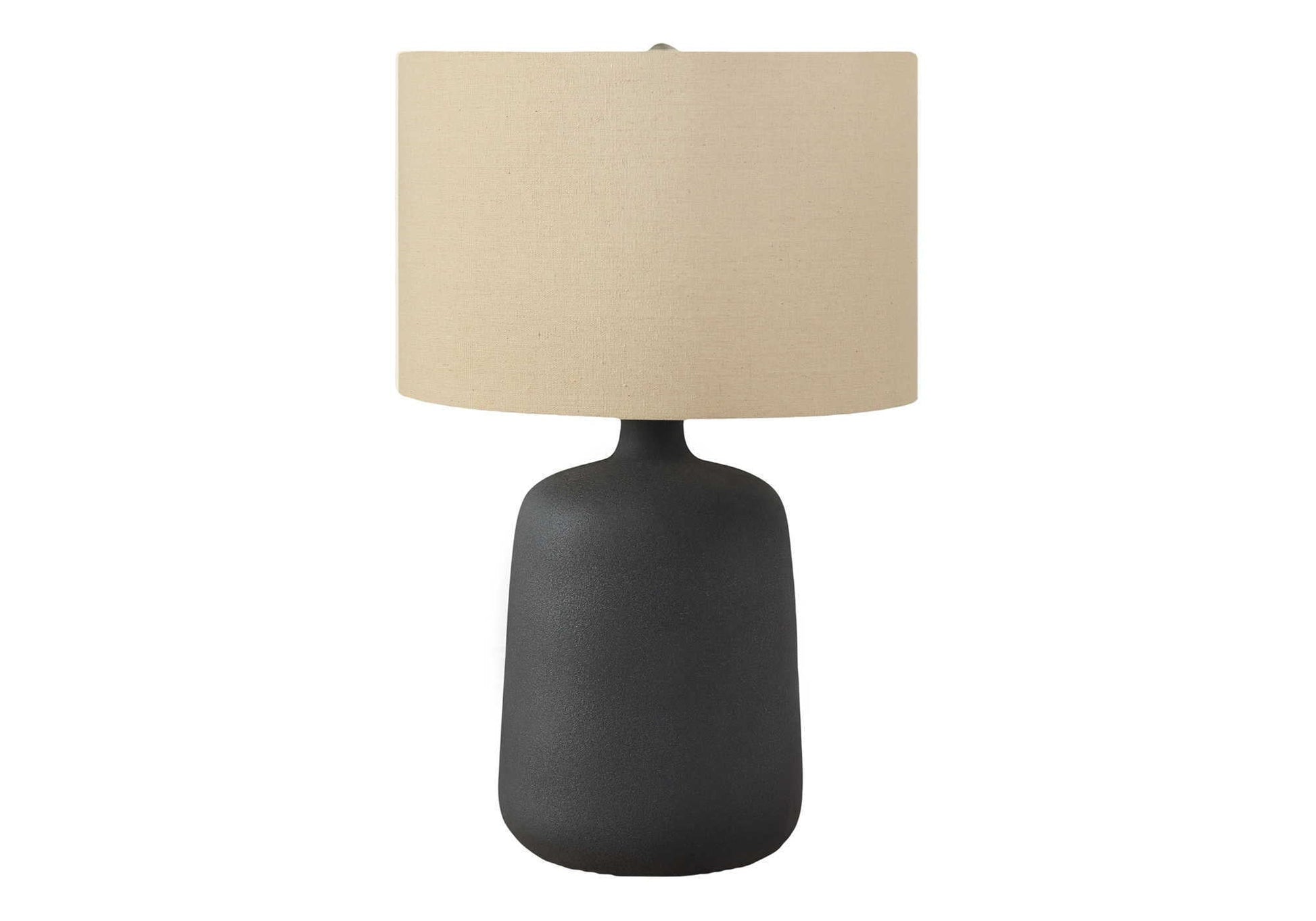 Table lamp contemporary black base with beige fabric shade HouseOfZazla on Tampa Home & Garden Store