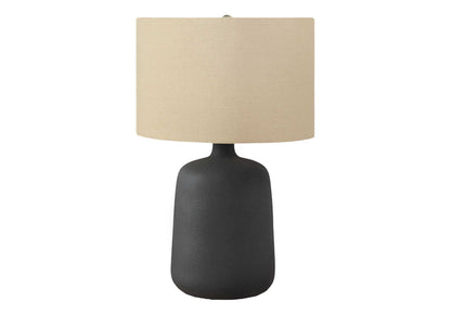 Table lamp contemporary black base with beige fabric shade HouseOfZazla on Tampa Home & Garden Store