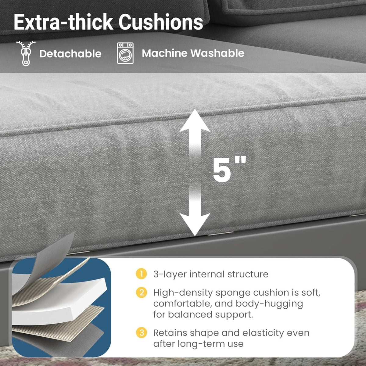 All Weather Patio Chairs and Thick Foam Cushions
