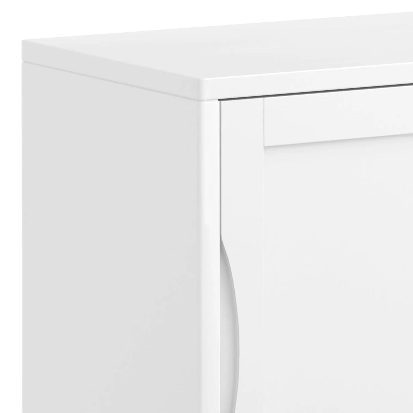 Harper Solid Rubberwood Storage Cabinet Modern