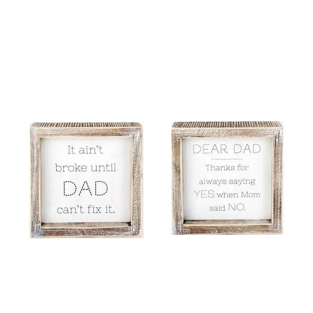 Dad Said Yes Double Sided 6 Inch Sign With Frame