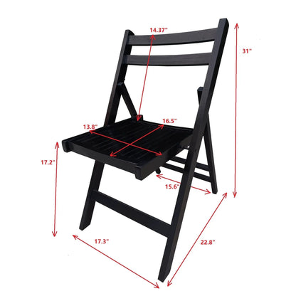 Solid Wood Foldable Event Chair Set of 4