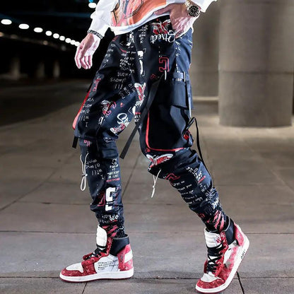 Men's Cropped Loose Overalls and Casual Pants