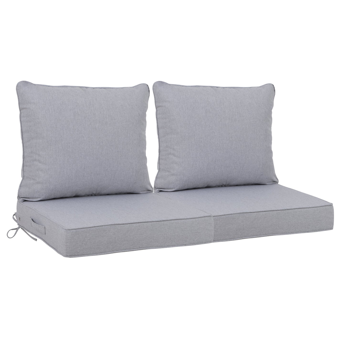24x24 Inch Outdoor Deep Seat Cushions, gray fabric, 2-piece set by HouseOfZazla on Tampa Home & Garden Store