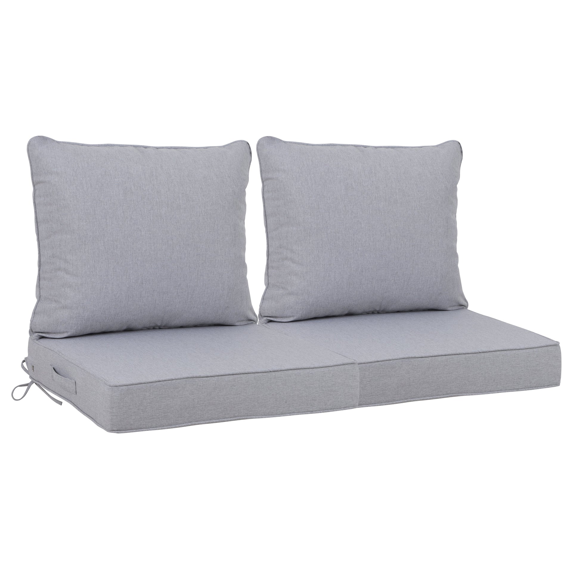 24x24 Inch Outdoor Deep Seat Cushions, gray fabric, 2-piece set by HouseOfZazla on Tampa Home & Garden Store