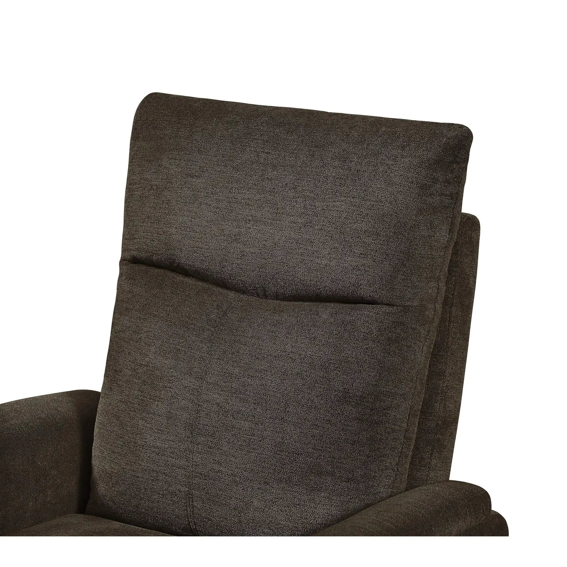 Recliner chair with power function in dark brown textured fabric, single living room recliner on Tampa Home & Garden Store
