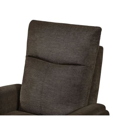 Recliner chair with power function in dark brown textured fabric, single living room recliner on Tampa Home & Garden Store