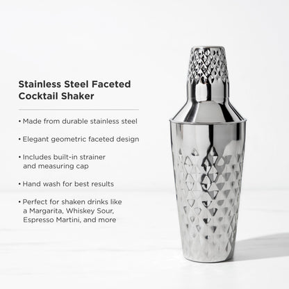 Irving 25 Oz Diamond Hammered Bar Shaker