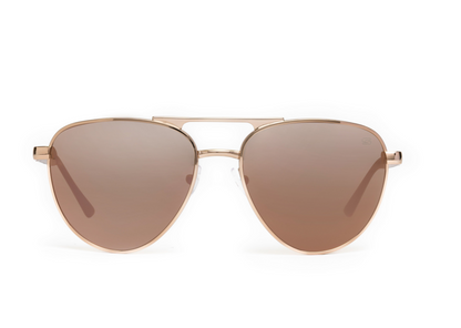 Skeleton Optics Dara Aviator Rose Gold sunglasses with brown lenses, metal rose-gold frame on Tampa Home & Garden Store