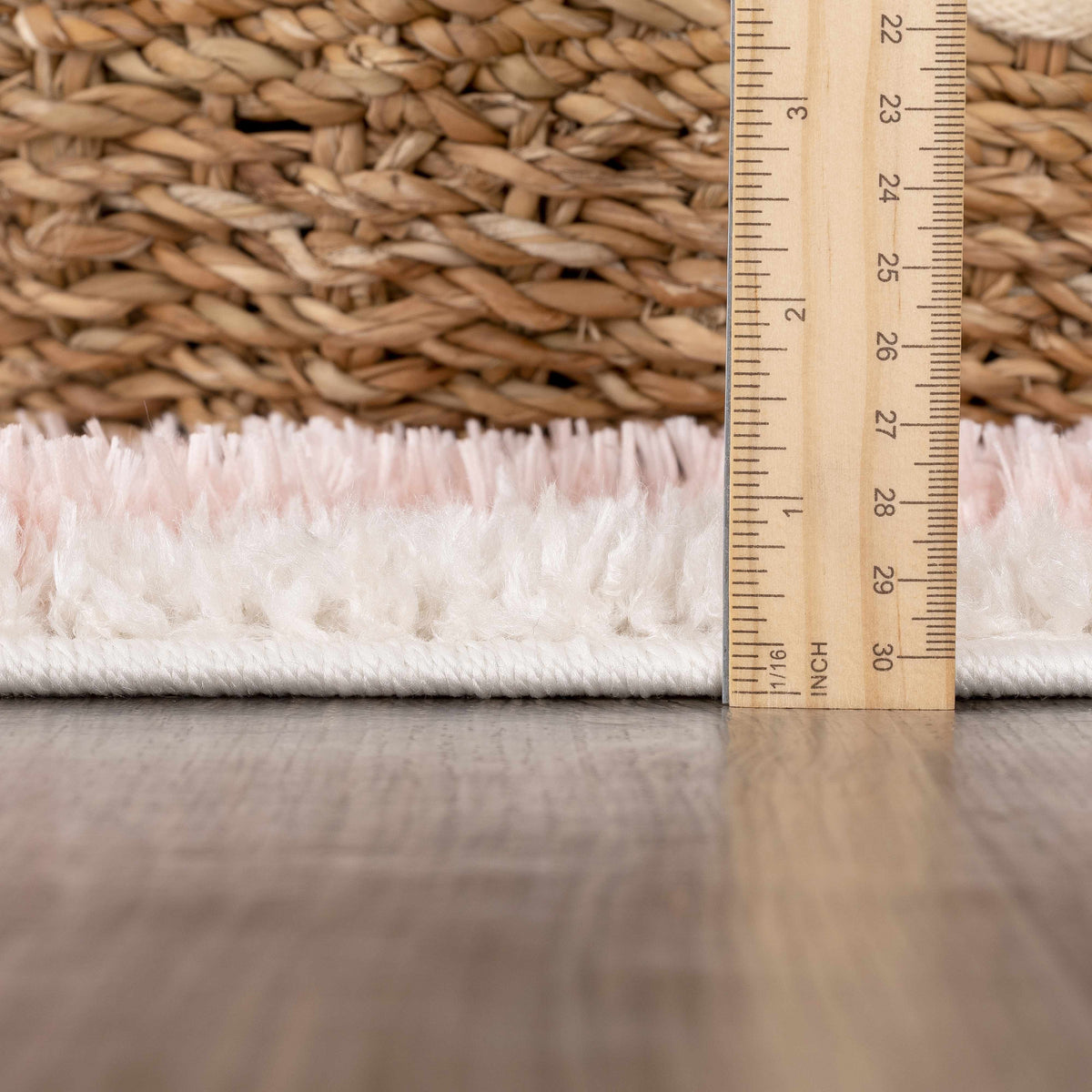 Darva Pink Plush Area Carpet by Boutique Rugs; soft pink shag rug with plush pile on Tampa Home & Garden Store