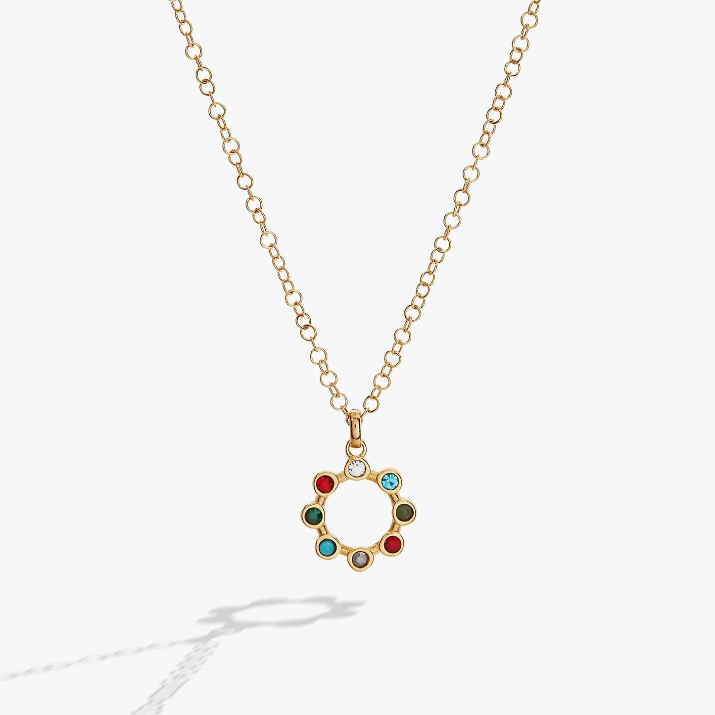 Daughter Hidden Message Acrostic Necklace by ALEX AND ANI goldtone chain with gem pendant on Tampa Home & Garden Store
