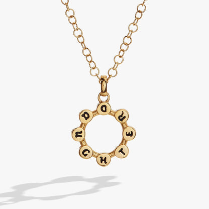 Daughter Hidden Message Necklace by ALEX AND ANI, gold chain with letter beads spelling DAUGHTER on Tampa Home & Garden Store