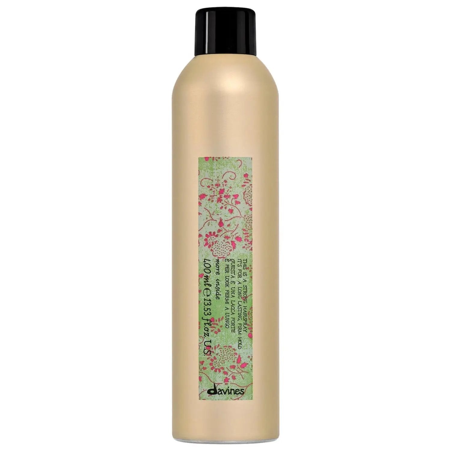 Davines This Is a Strong Hairspray 400 mL bottle, gold-tan can with black cap, Davines on Tampa Home & Garden Store