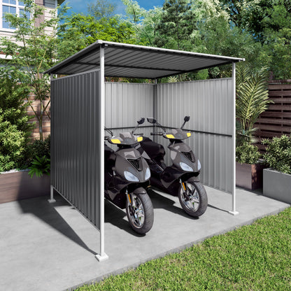 Outdoor Pergola and Bike Storage Gazebo Gray