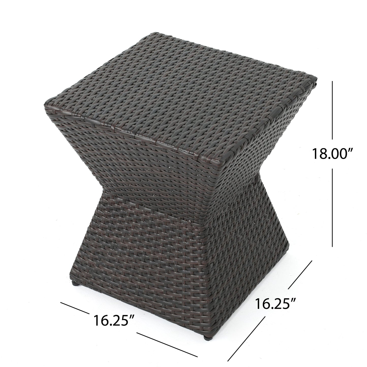 Calhoun Brown Wicker Outdoor Patio Table