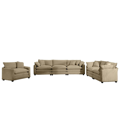 Elegant Sectional Sofa Set with Deep Seats